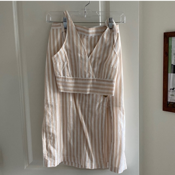 Abercrombie & Fitch Button Down Stripes Midi Skirt - SKIRT ONLY - Picture 6 of 6